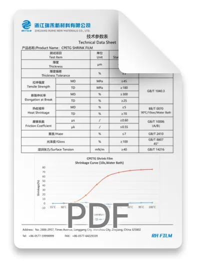 CPETG shrink Film｜TDS