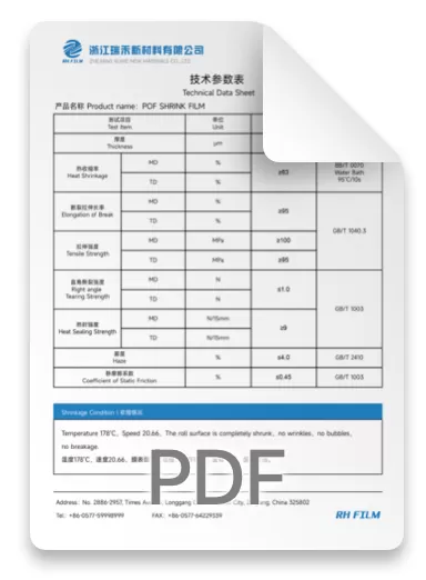 POF shrink Film｜TDS